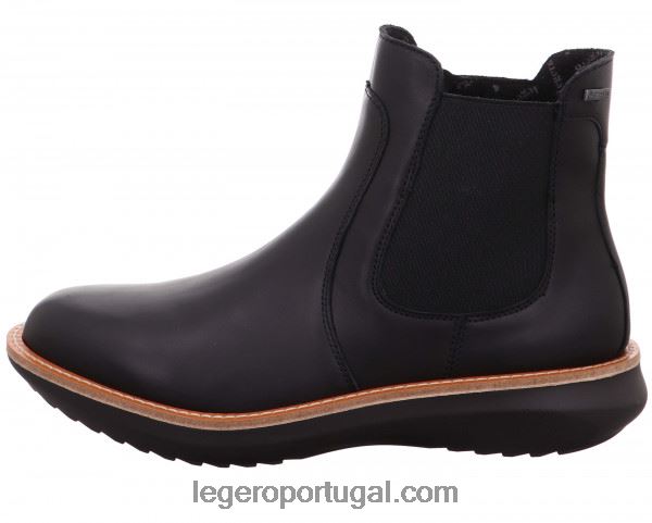 mulheres bota chelsea harmonia preta 2DDR269 Legero