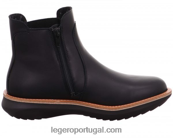 mulheres bota chelsea harmonia preta 2DDR269 Legero