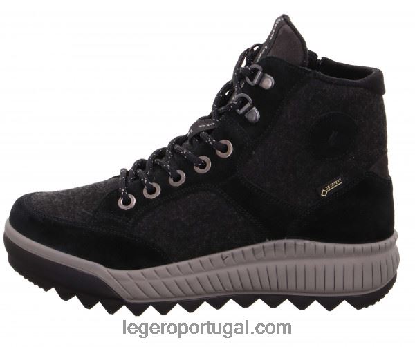 mulheres bota tirano preta 2DDR251 Legero