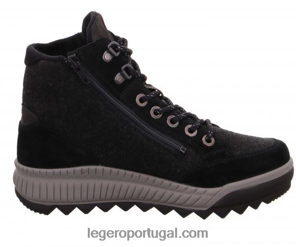 mulheres bota tirano preta 2DDR251 Legero