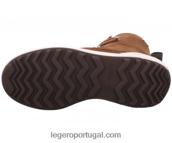 mulheres botas aconchegantes com cadarço rapé 2DDR263 Legero