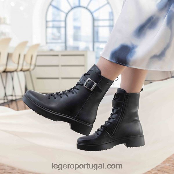 mulheres botas de anjo preto 2DDR207 Legero