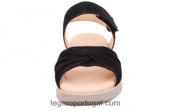 mulheres sandália preta preta 2DDR335 Legero