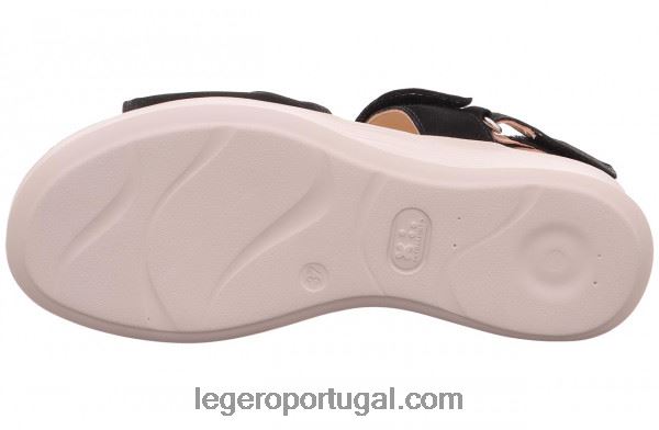 mulheres sandália preta preta 2DDR335 Legero